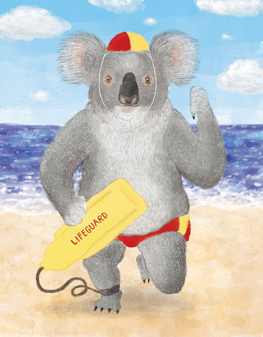 Squirrel Design Studio-Koala Lifeguard - Greeting Card-Mott and Mulberry
