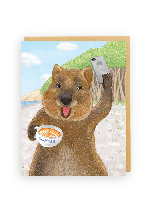 Squirrel Design Studio-Quokka Selfie - Greeting Card-Mott and Mulberry