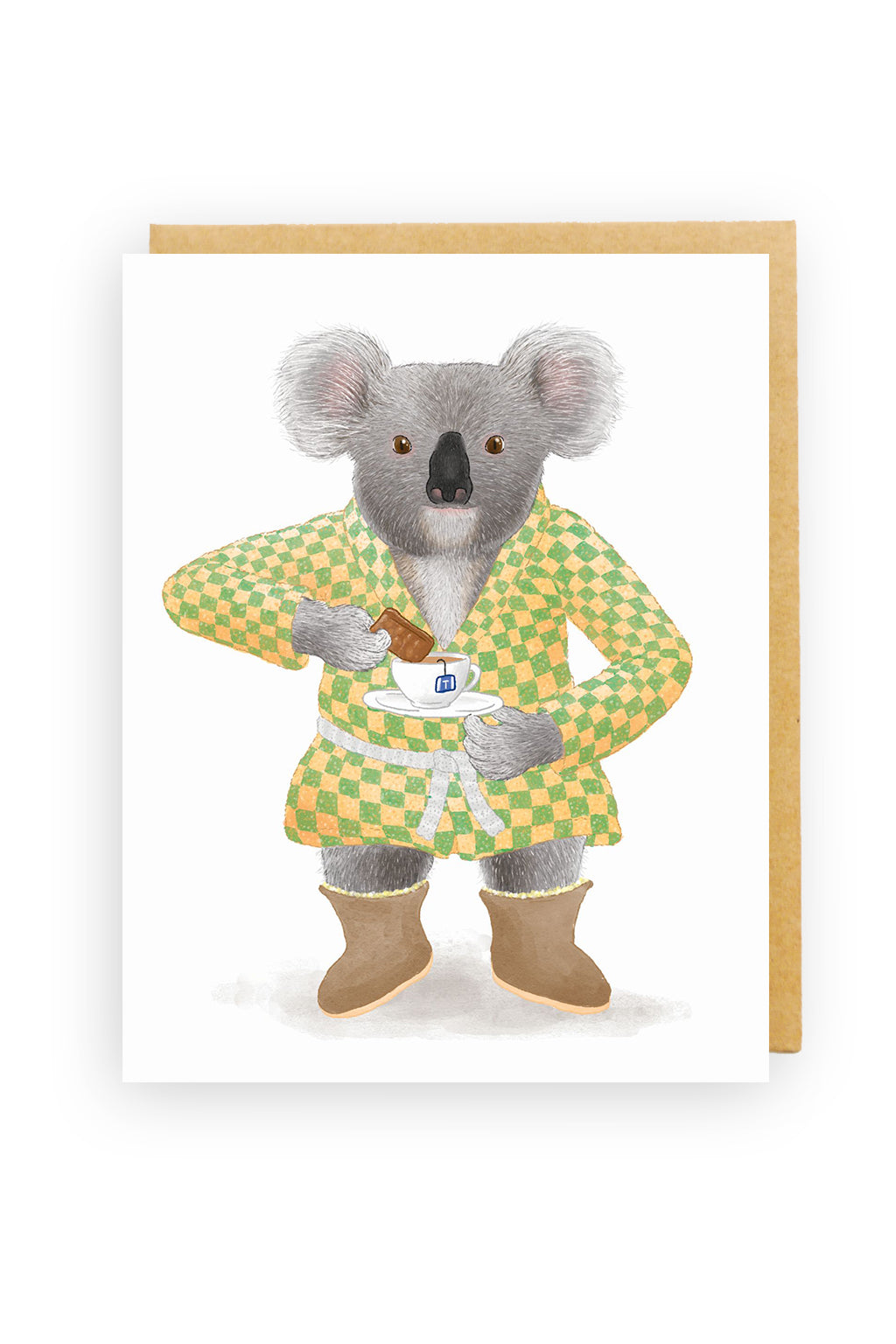 Squirrel Design Studio-Koala with Tea - Greeting Card-Mott and Mulberry