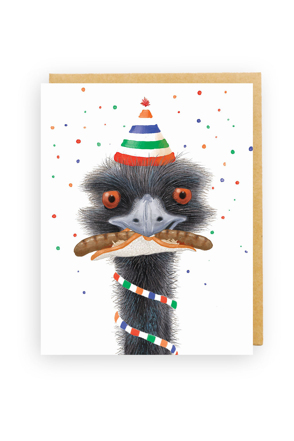 Squirrel Design Studio-Emu with Sausage In Bread - Birthday Card-Mott and Mulberry