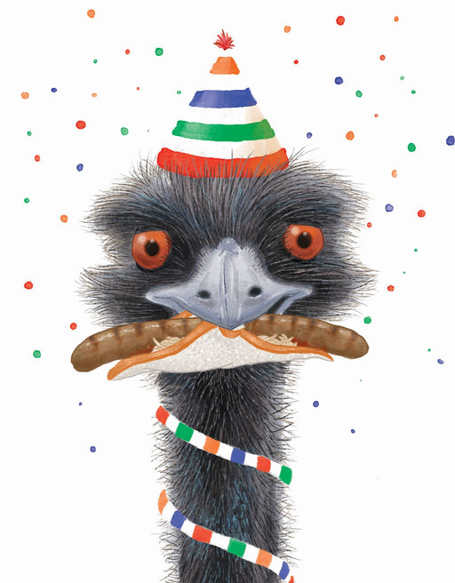 Squirrel Design Studio-Emu with Sausage In Bread - Birthday Card-Mott and Mulberry