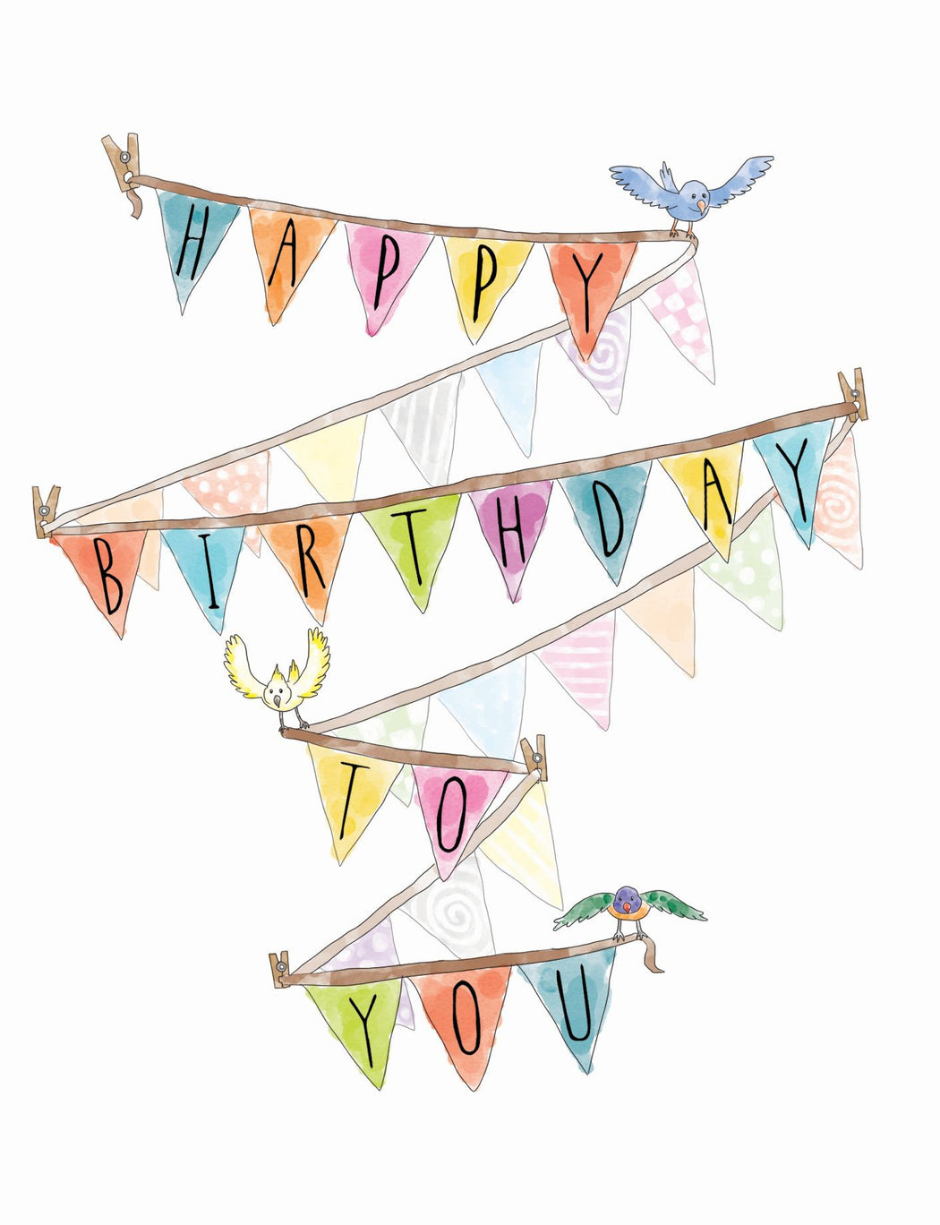 Squirrel Design Studio-Bunting Flags - Birthday Card-Mott and Mulberry