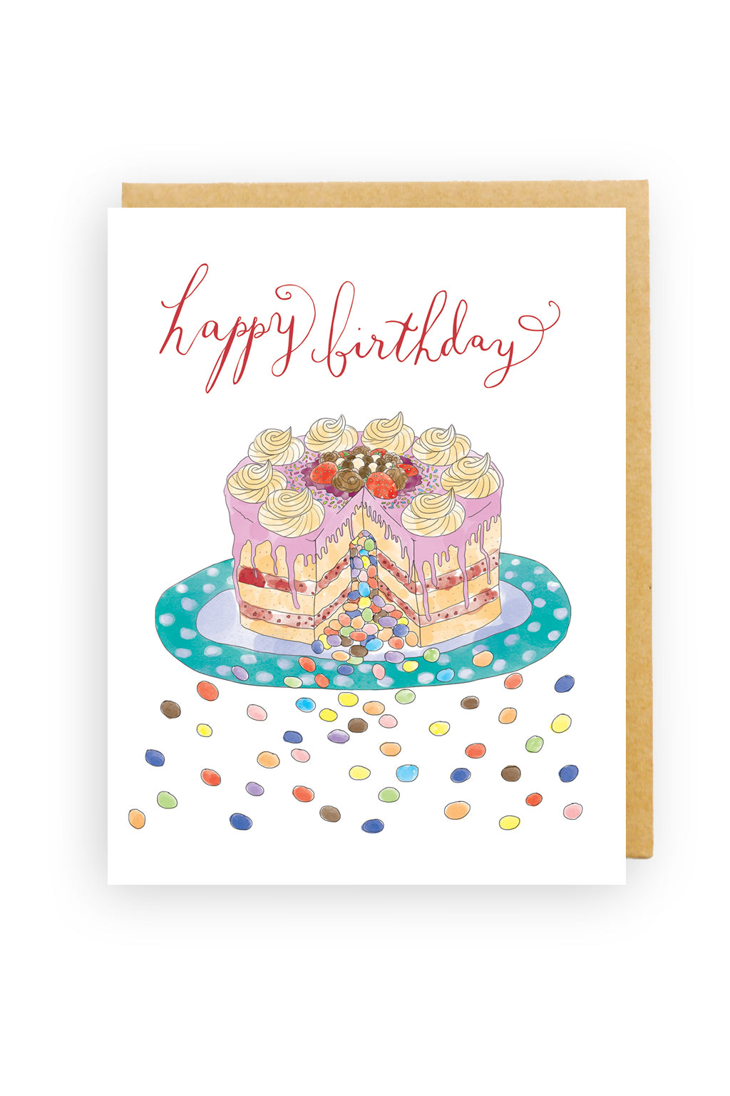 Squirrel Design Studio-Happy Birthday Cake - Birthday Card-Mott and Mulberry