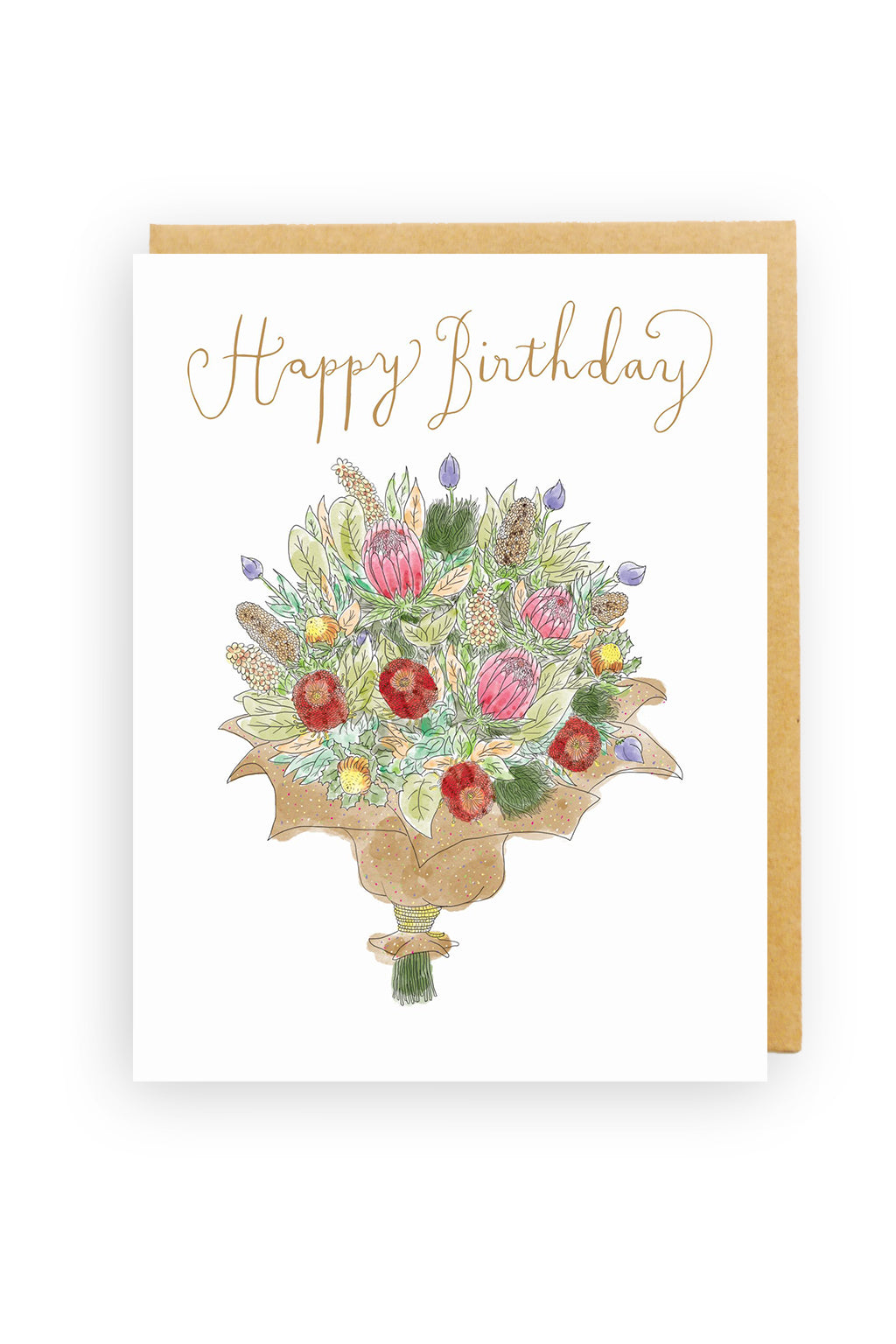 Squirrel Design Studio-Native Floral Bouquet - Birthday Card-Mott and Mulberry