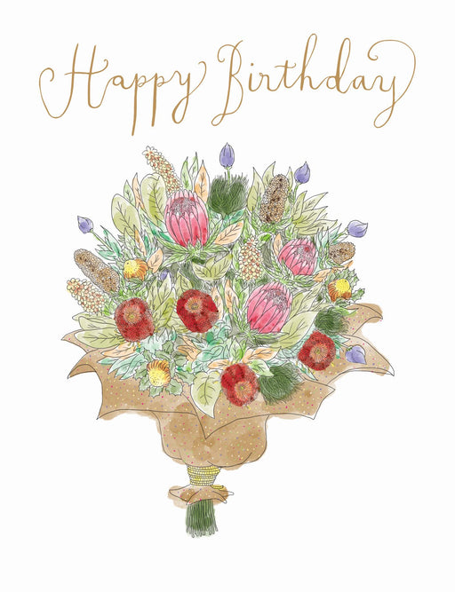 Squirrel Design Studio-Native Floral Bouquet - Birthday Card-Mott and Mulberry