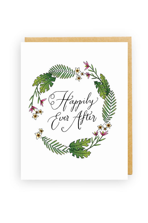 Squirrel Design Studio-Fern Wreath - Wedding/Engagement Card-Mott and Mulberry