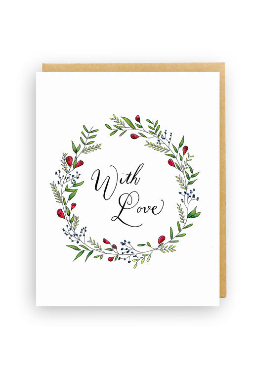 Squirrel Design Studio-Rose Wreath - Love Card-Mott and Mulberry