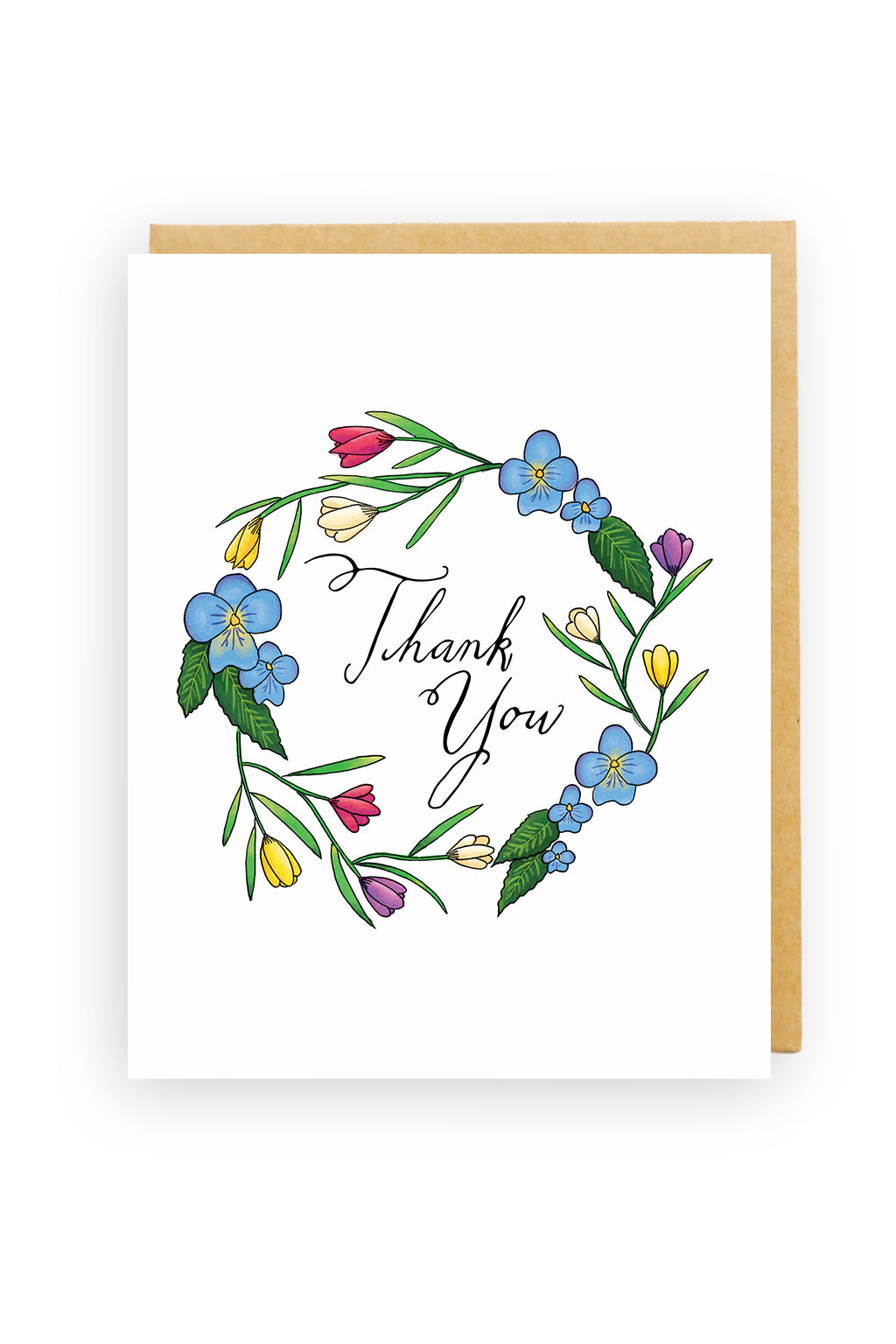 Squirrel Design Studio-Tulip Wreath - Thank You Card-Mott and Mulberry