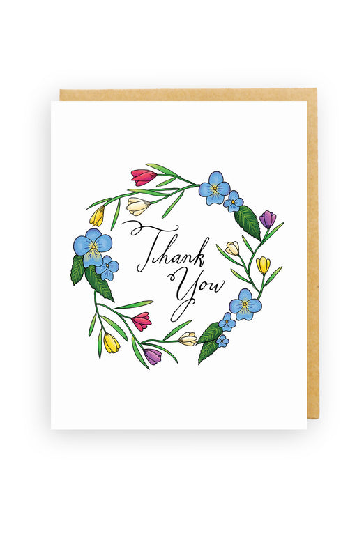 Squirrel Design Studio-Tulip Wreath - Thank You Card-Mott and Mulberry