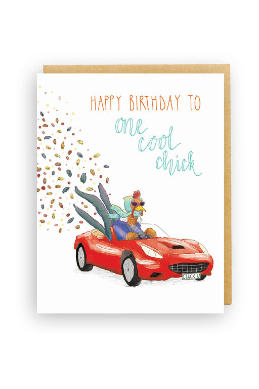 Squirrel Design Studio-One Cool Chick Card - Birthday Card-Mott and Mulberry