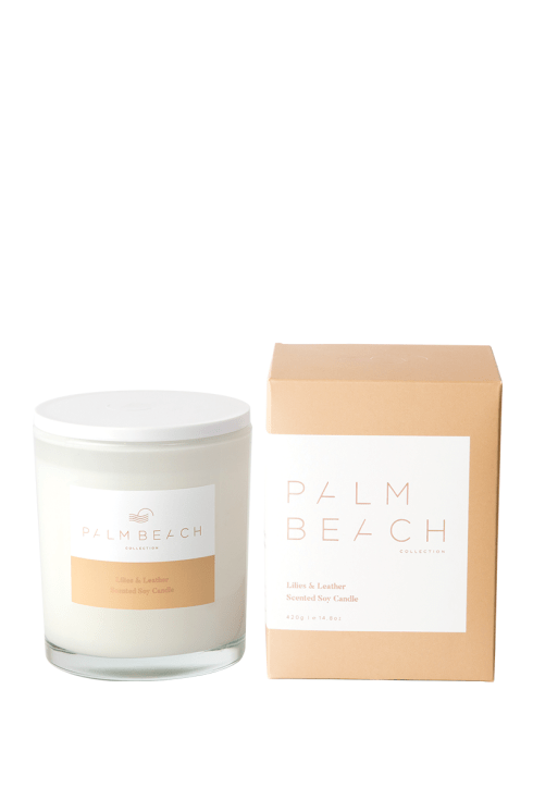 Palm Beach-Palm Beach Fragrance Lillies and Leather Standard Candle-Mott and Mulberry