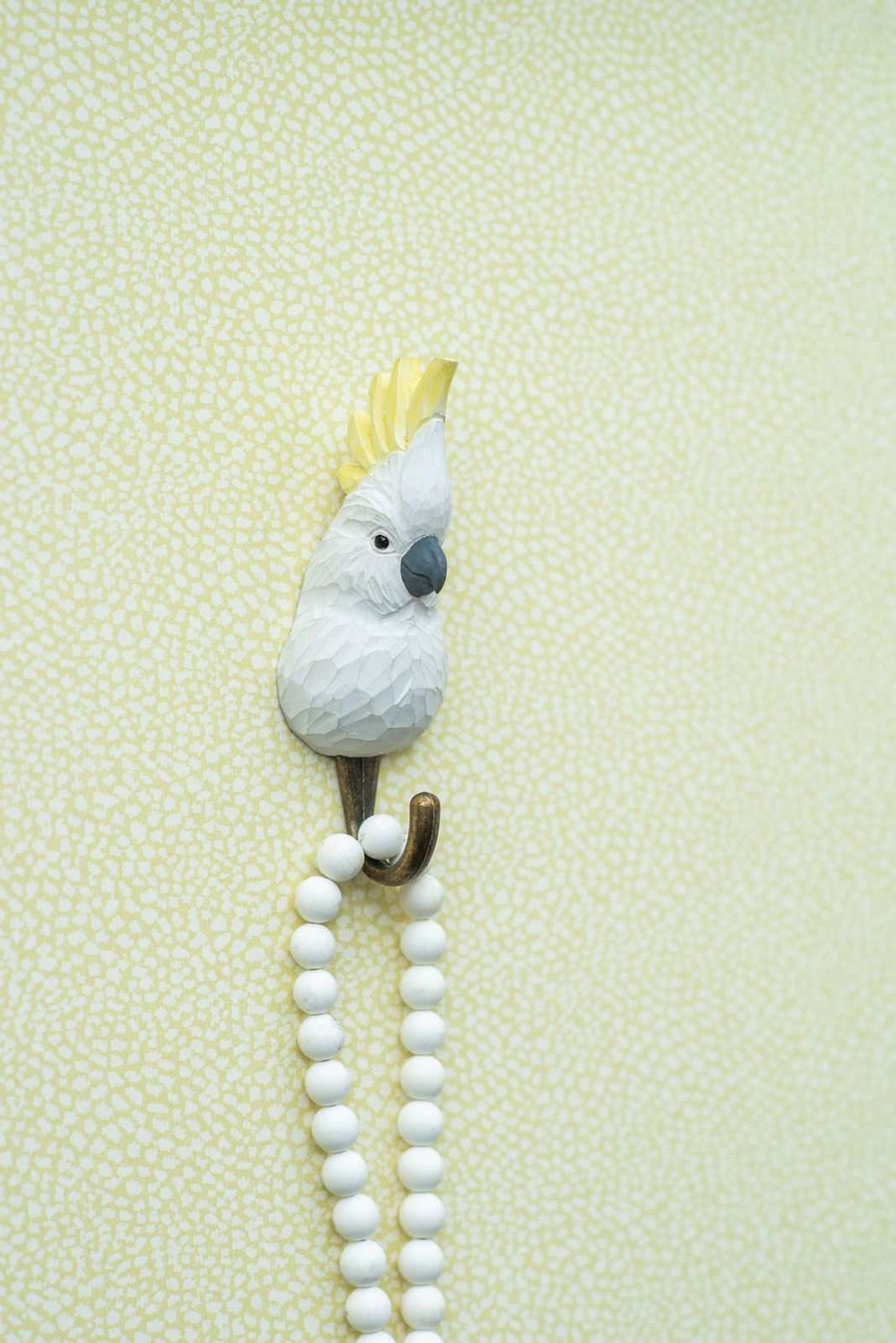 Hall and Wares-Hand Carved Cockatoo Hook-Mott and Mulberry
