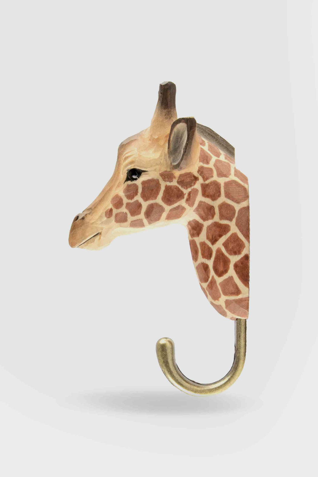 Hall and Wares-Hand Carved Giraffe Hook-Mott and Mulberry