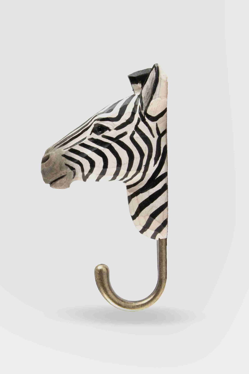 Hall and Wares-Hand Carved Zebra   Hook-Mott and Mulberry