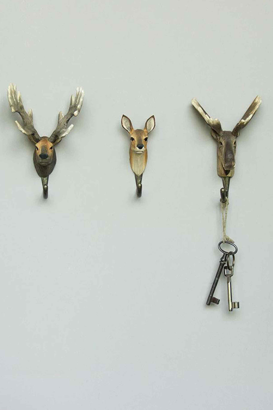 Hall and Wares-Hand Carved Red Deer Hook-Mott and Mulberry
