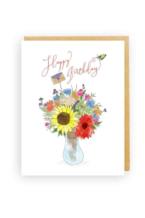 Squirrel Design Studio-Flowers In A Vase - Birthday Card-Mott and Mulberry