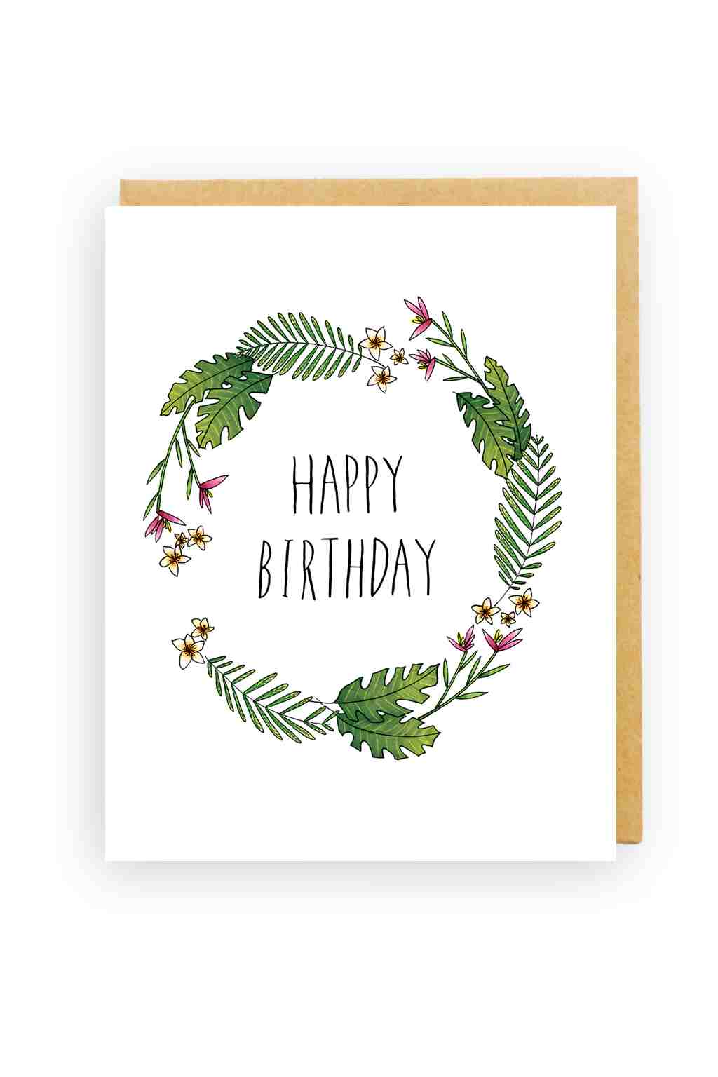 Squirrel Design Studio-Fern Wreath - Birthday Card-Mott and Mulberry