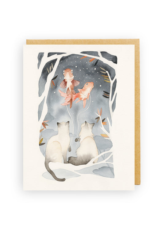 Squirrel Design Studio-Night Walk - Greeting Card-Mott and Mulberry
