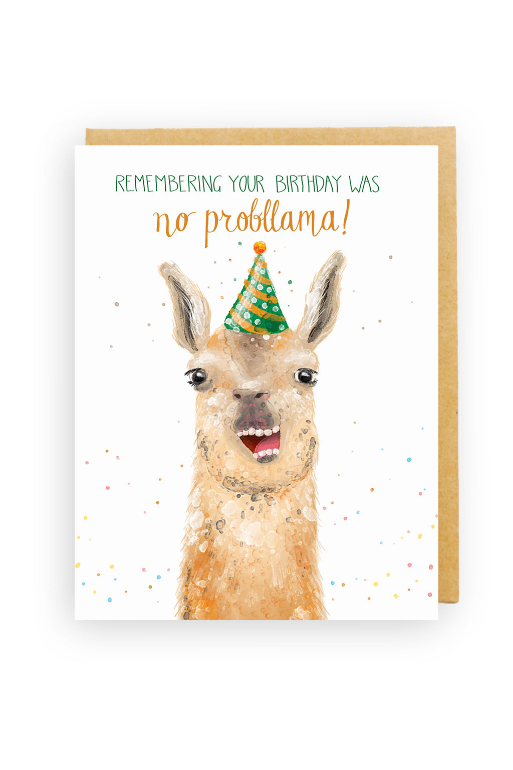 Squirrel Design Studio-No Probllama - Birthday Card-Mott and Mulberry