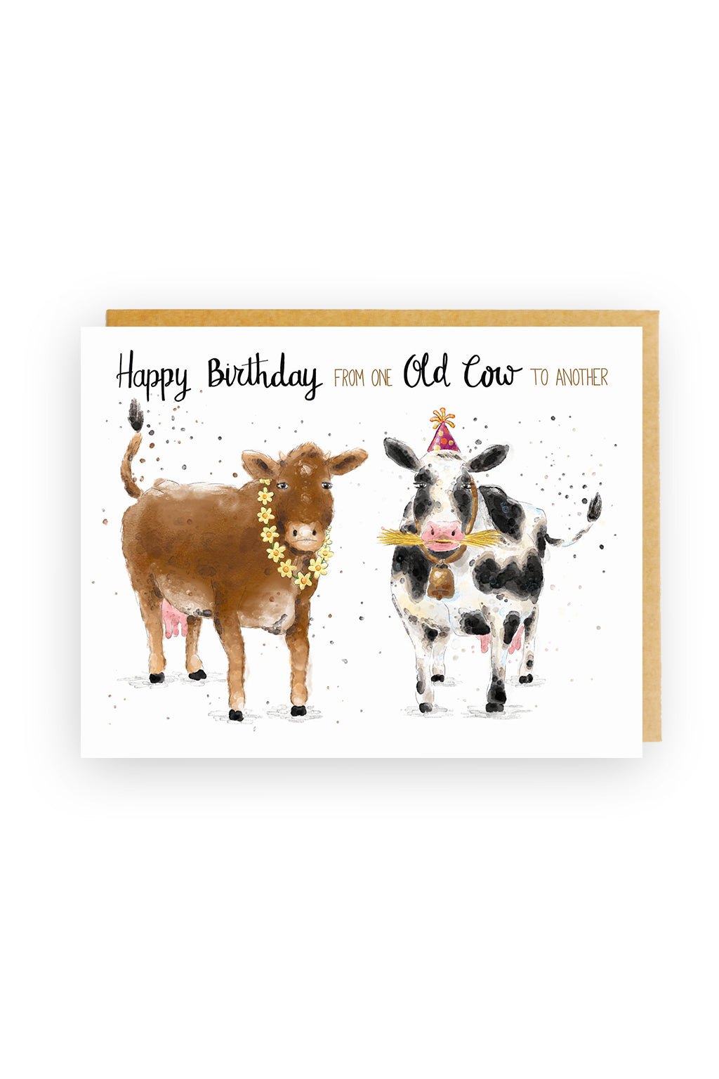 Squirrel Design Studio-One Old Cow To Another - Birthday Card-Mott and Mulberry