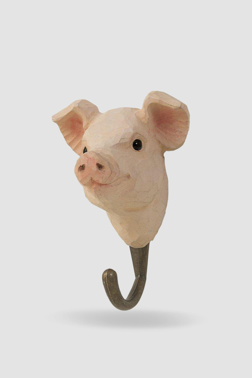 Hall and Wares-Hand Carved Pig Decor Hook-Mott and Mulberry