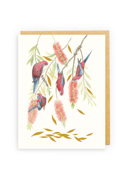 Squirrel Design Studio-Bella Rosella GOLD FOIL  - Greeting Card-Mott and Mulberry