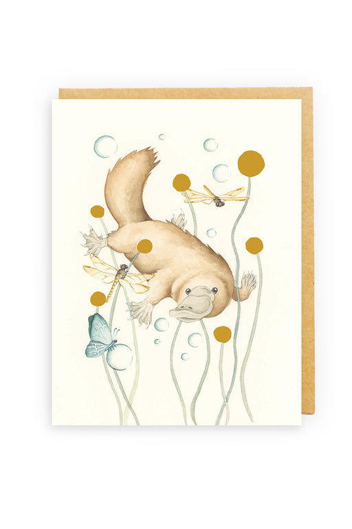 Squirrel Design Studio-Billy Button Bubbles GOLD FOIL  - Greeting Card-Mott and Mulberry