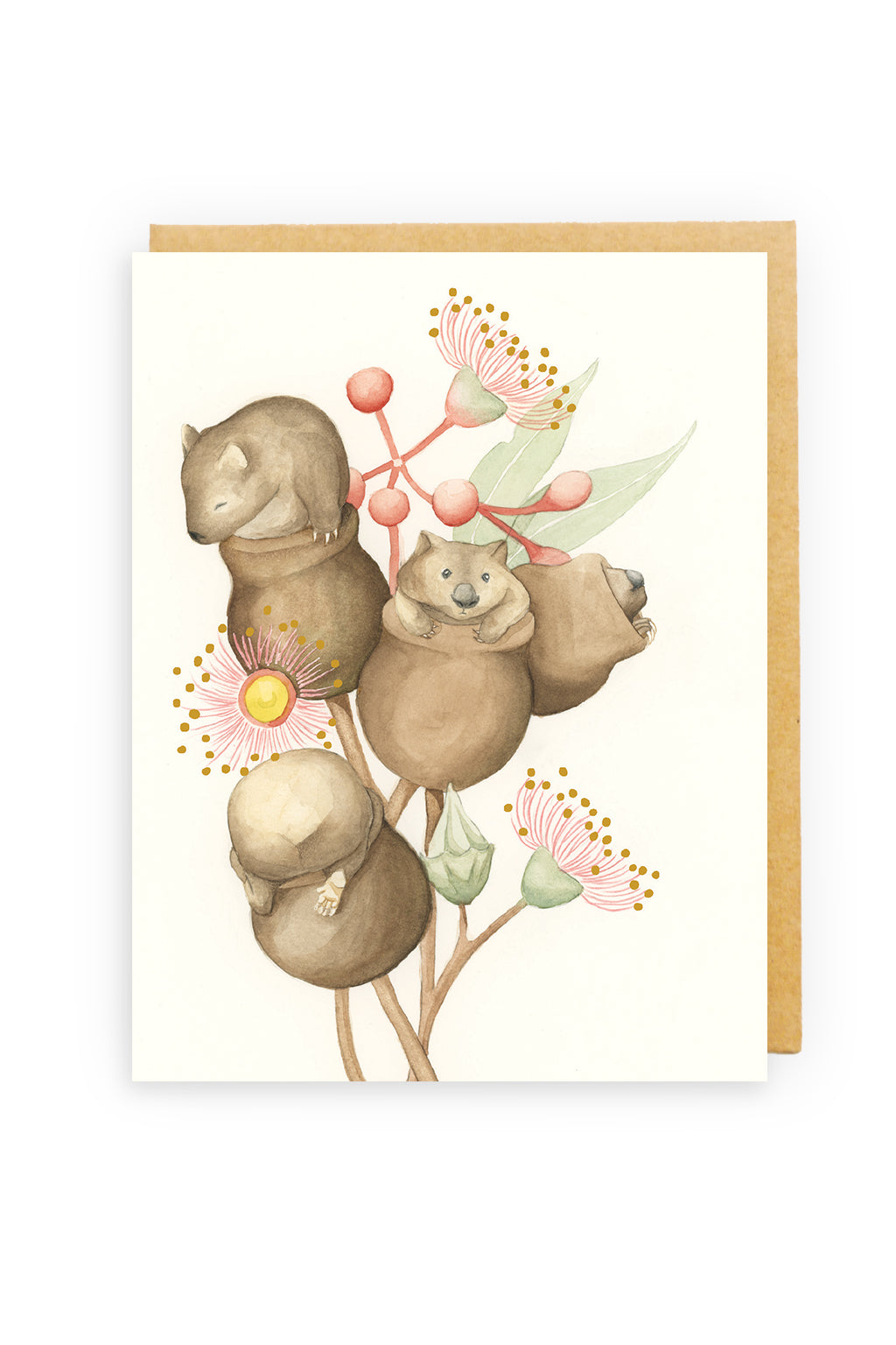 Squirrel Design Studio-Womnut GOLD FOIL  - Greeting Card-Mott and Mulberry