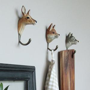 Hall and Wares-Hand Carved Red Fox Hook-Mott and Mulberry