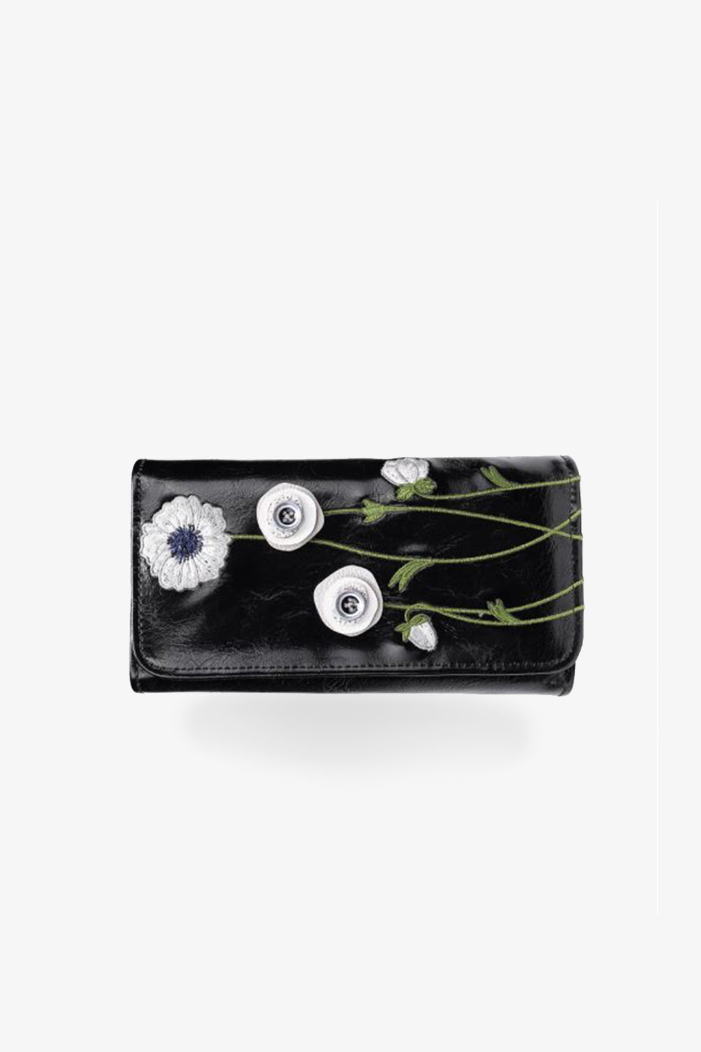 Vendula-White Poppy Flap Front Wallet-Mott and Mulberry