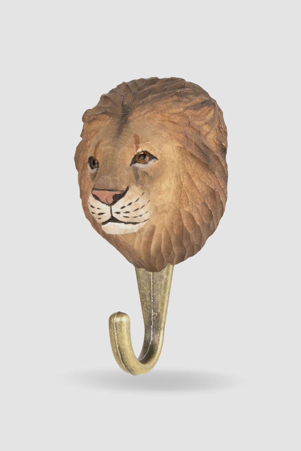 Hall and Wares-Hand Carved Lion Hook-Mott and Mulberry