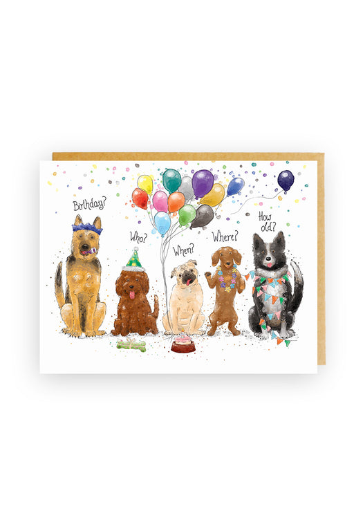 Squirrel Design Studio-Birthday Dogs - Birthday Card-Mott and Mulberry