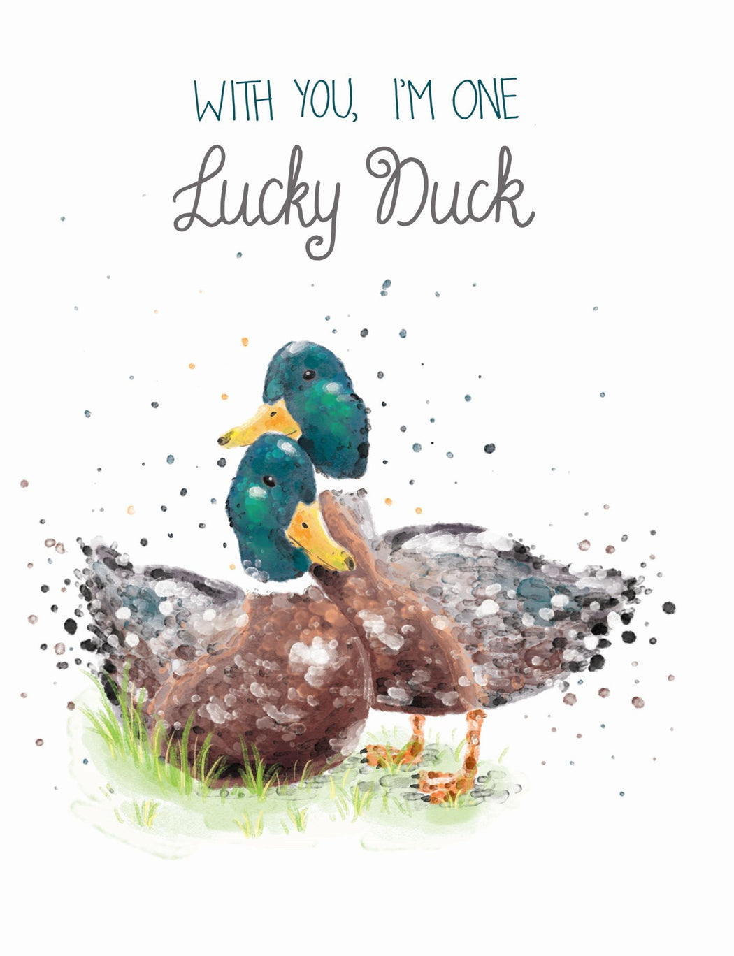 Squirrel Design Studio-With You I'm One Lucky Duck - Love Card-Mott and Mulberry