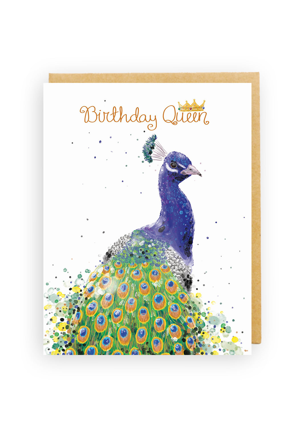 Squirrel Design Studio-Birthday Queen Peacock - Birthday Card-Mott and Mulberry