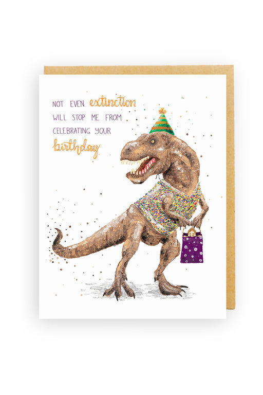Squirrel Design Studio-Not Even Extinction Will Stop Me From Celebrating - Birthday Card-Mott and Mulberry